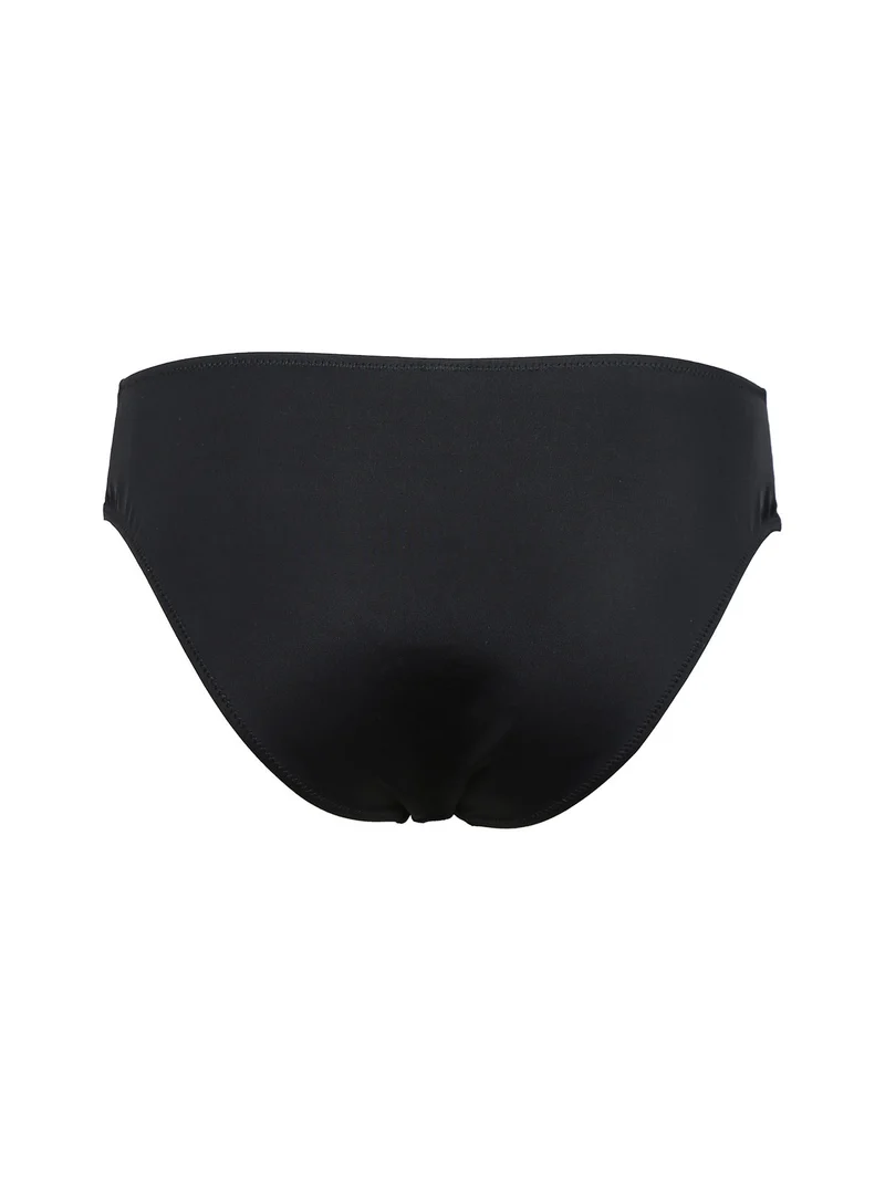 5100 Slip donna in microfibra con pizzo - nero