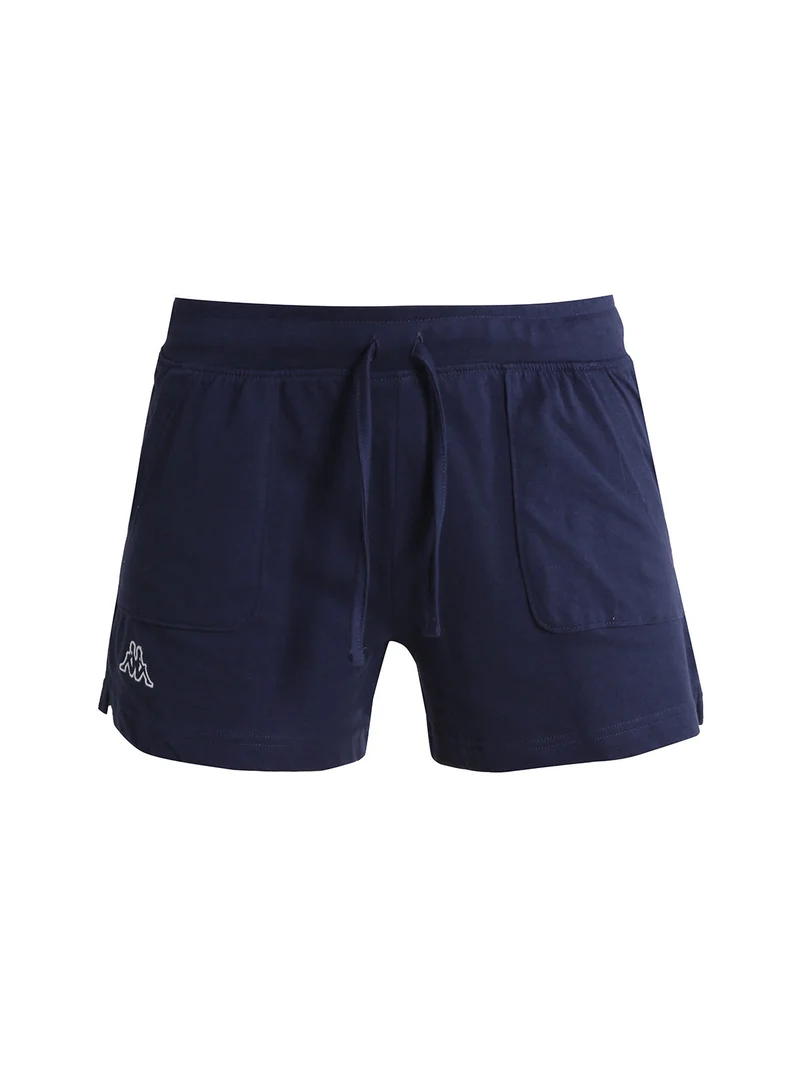 Shorts sportivi da donna in cotone - blu scuro