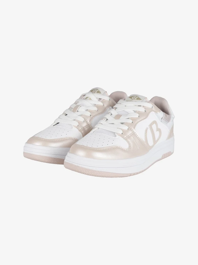 Sneakers bicolor da donna - nudo
