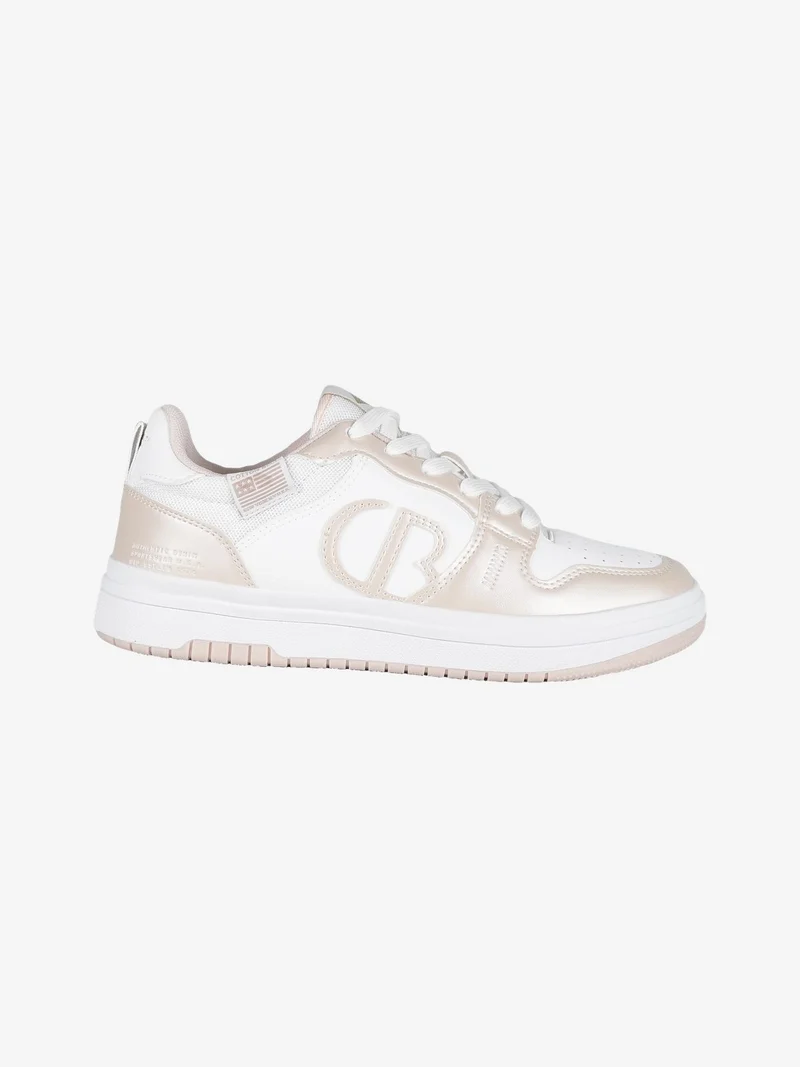 Sneakers bicolor da donna - nudo