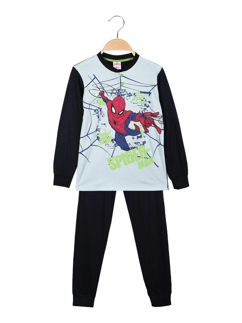Pigiama da bambino in cotone - azzurro