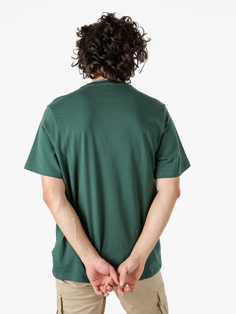 BROKEN GLASS t-shirt uomo con stampa logo - verde