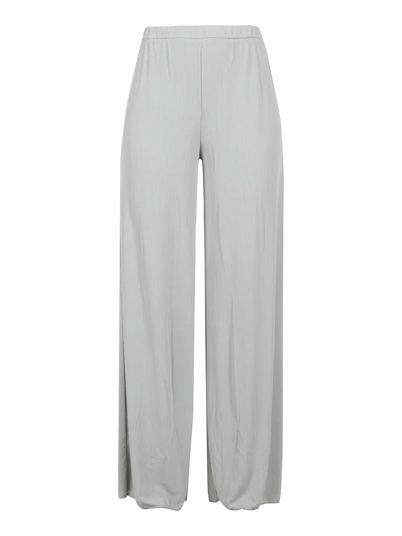 Pantaloni donna leggeri a palazzo - verde