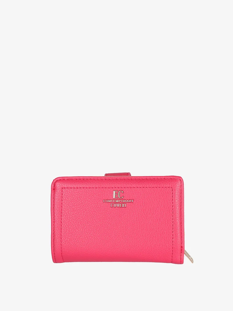 Portafoglio donna mini in ecopelle - fucsia