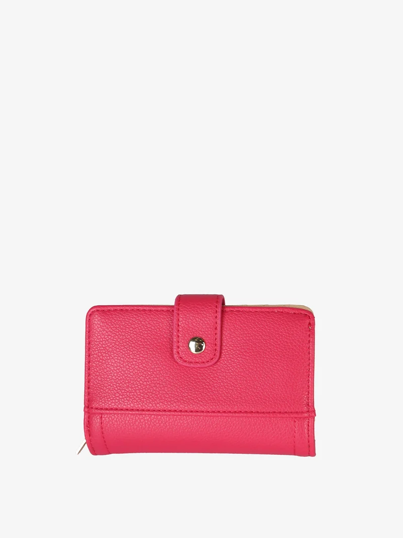 Portafoglio donna mini in ecopelle - fucsia