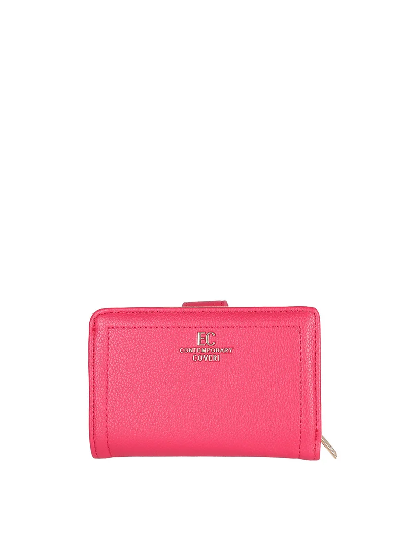 Portafoglio donna mini in ecopelle - fucsia