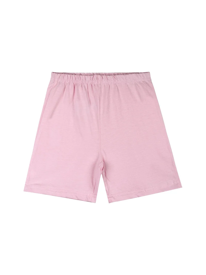 Pigiama corto da neonta in cotone - rosa