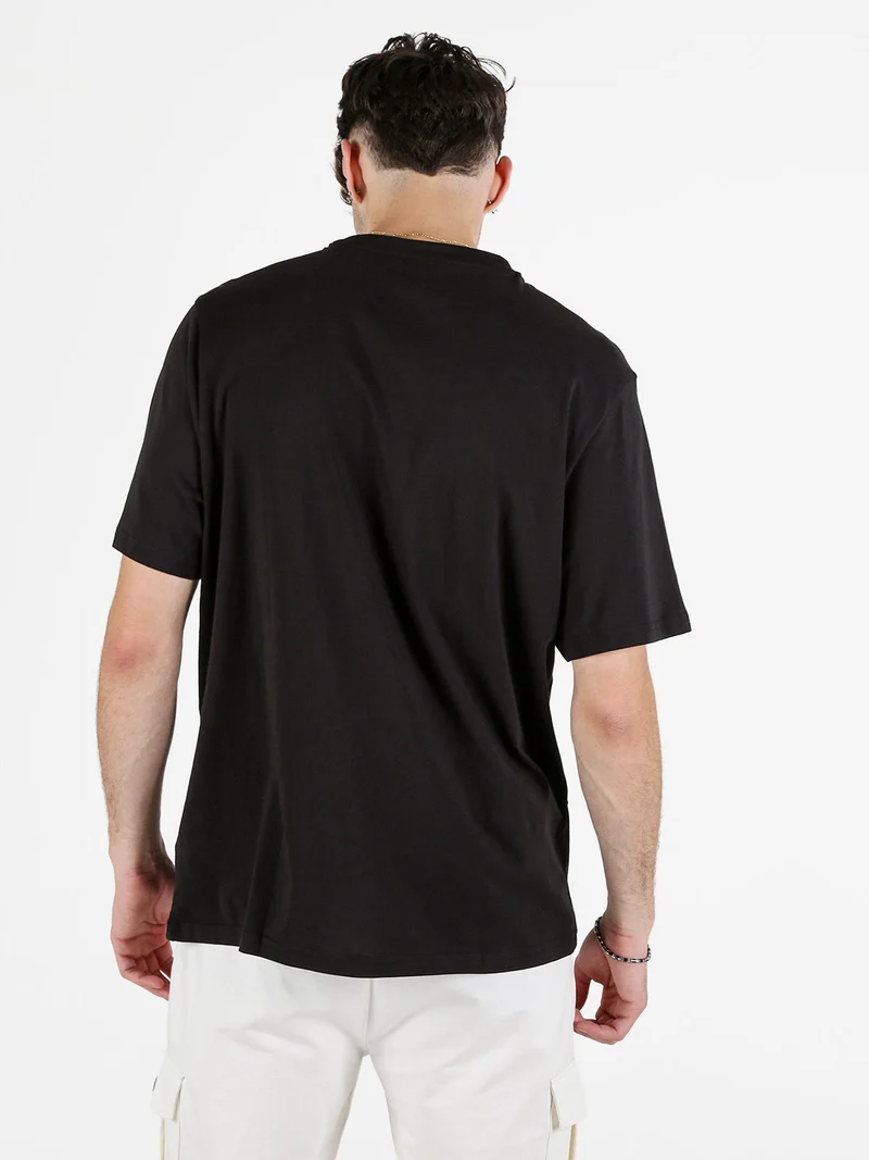 T-shirt uomo con logo - nero