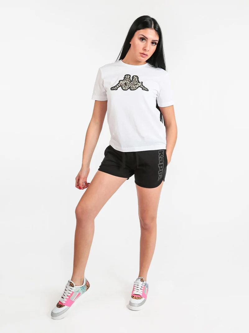 Shorts donna sportivi in felpa - nero