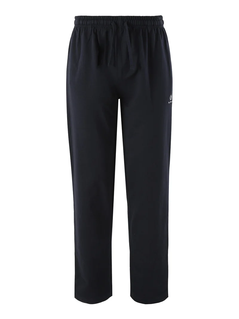 Pantaloni sportivi da uomo in cotone con coulisse - blu scuro