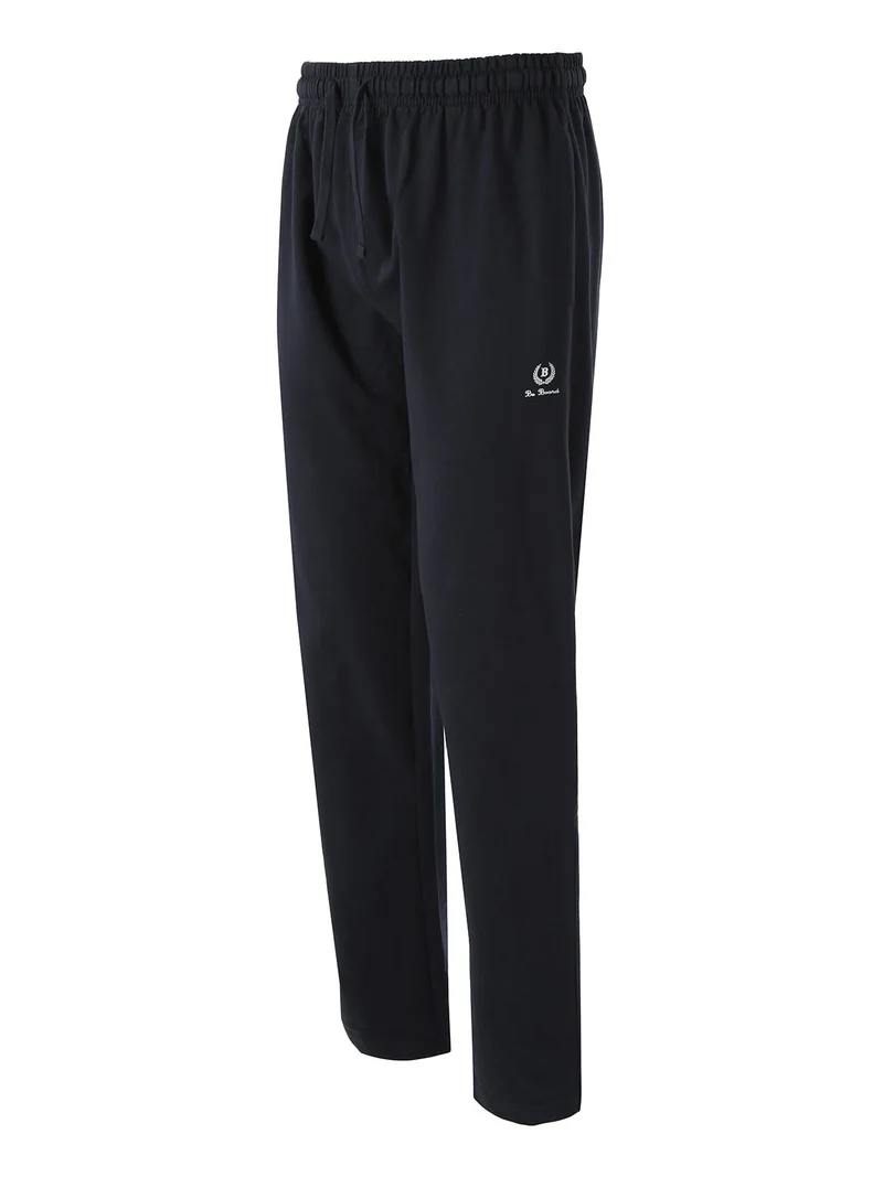 Pantaloni sportivi da uomo in cotone con coulisse - blu scuro