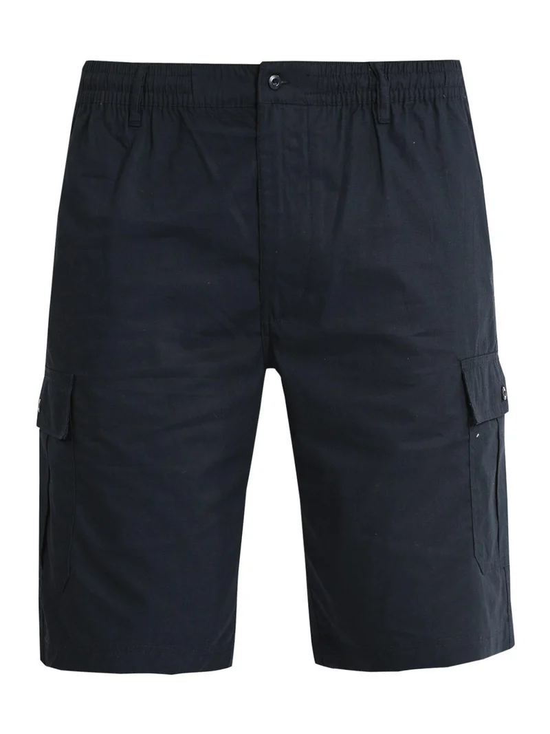 Bermuda con tasconi laterali - blu scuro