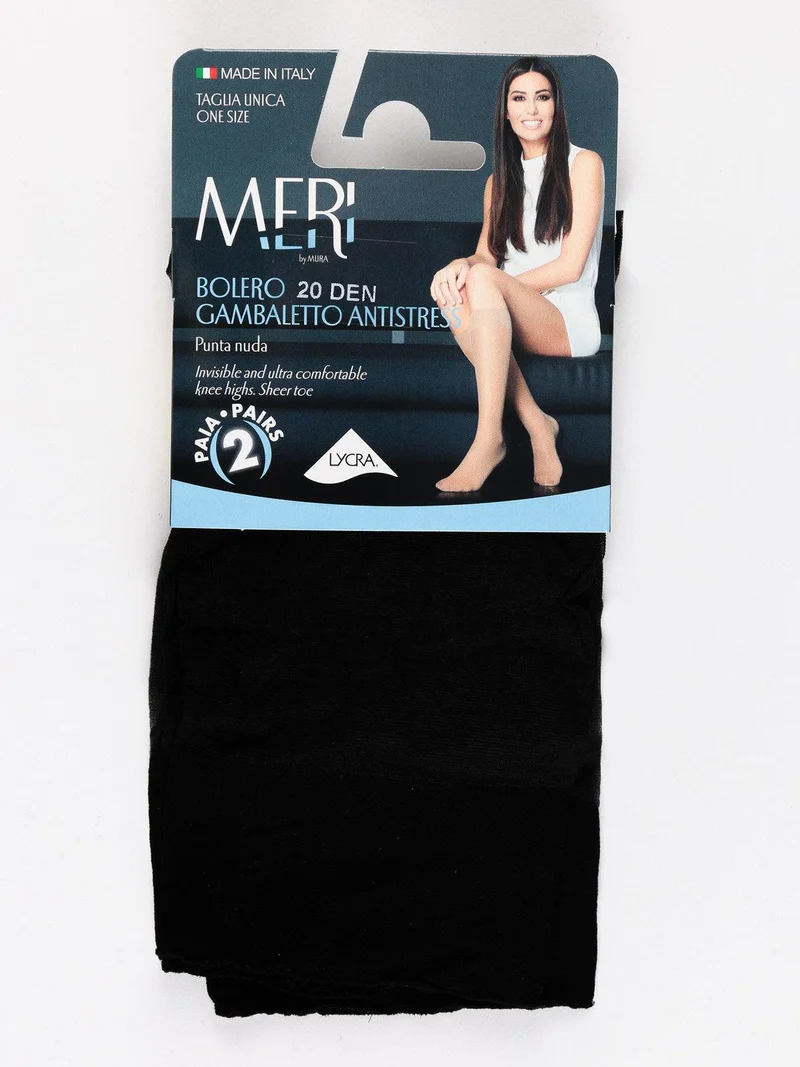 Gambaletto antistress punta nuda 2 pezzi - nero