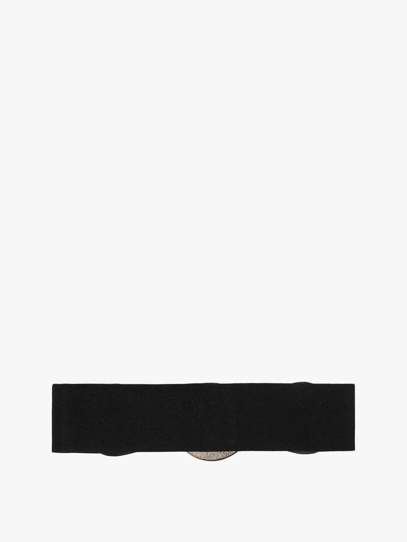 Cintura stringivita con strass - nero