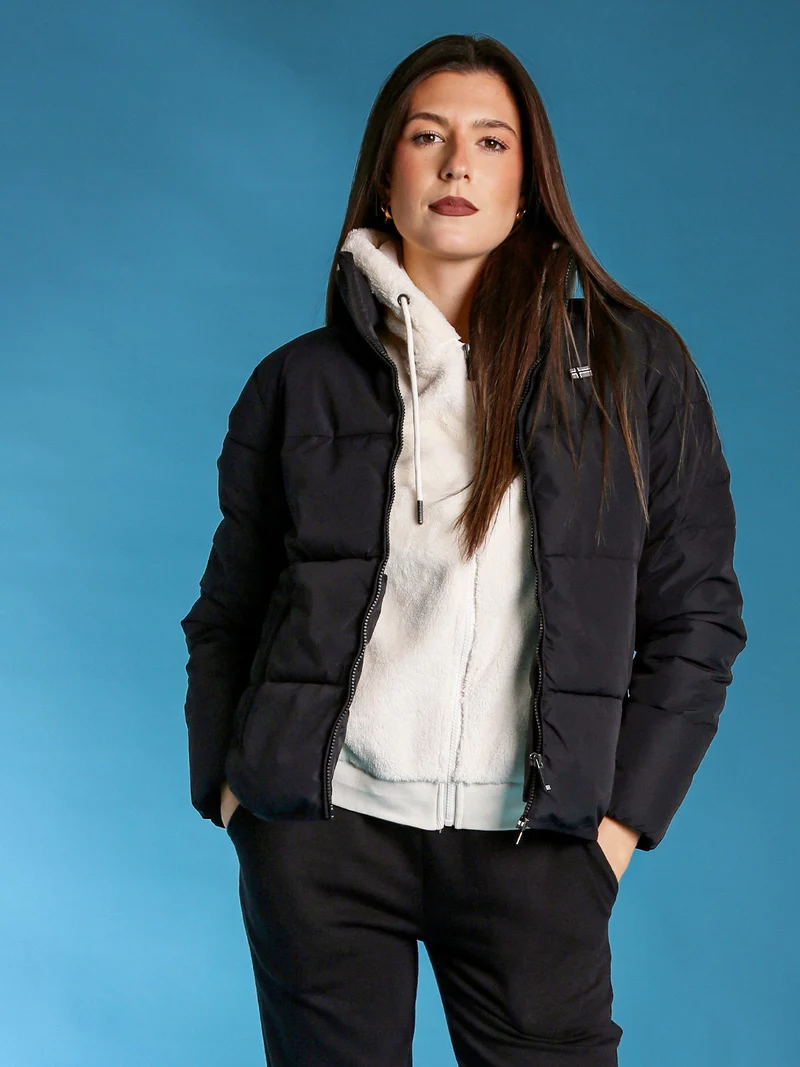 Giubbotto donna bomber imbottito - nero