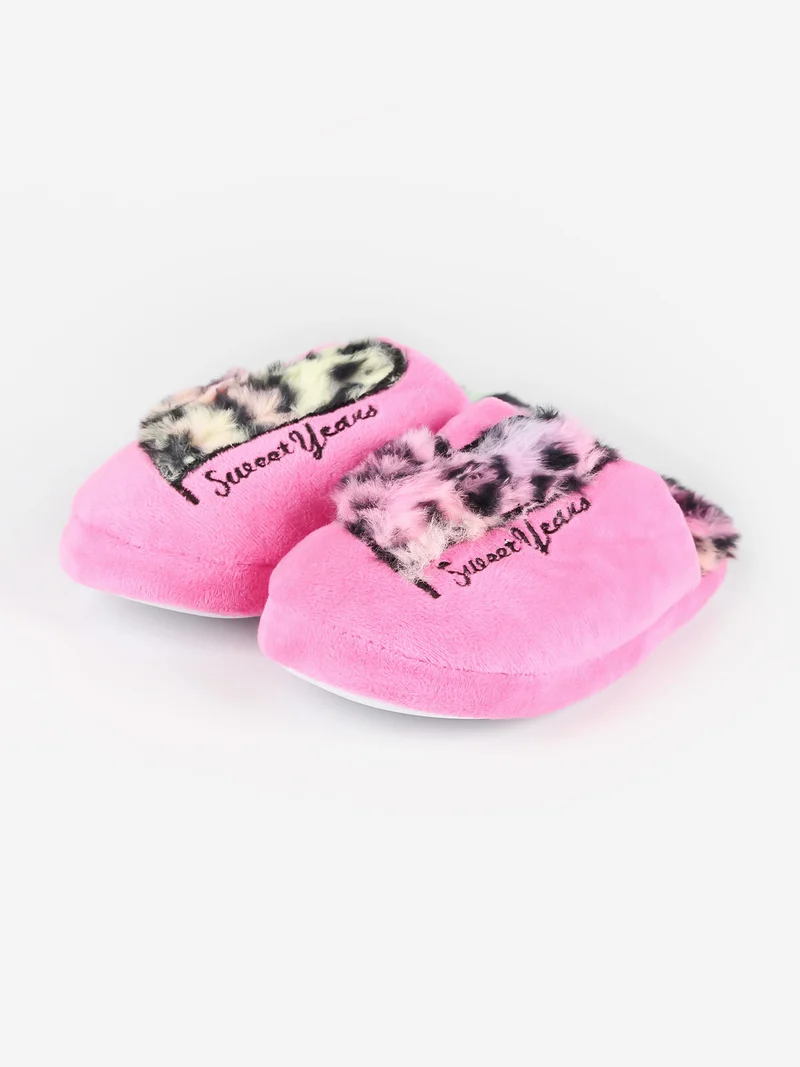 Pantofole pelose da bambina - fucsia