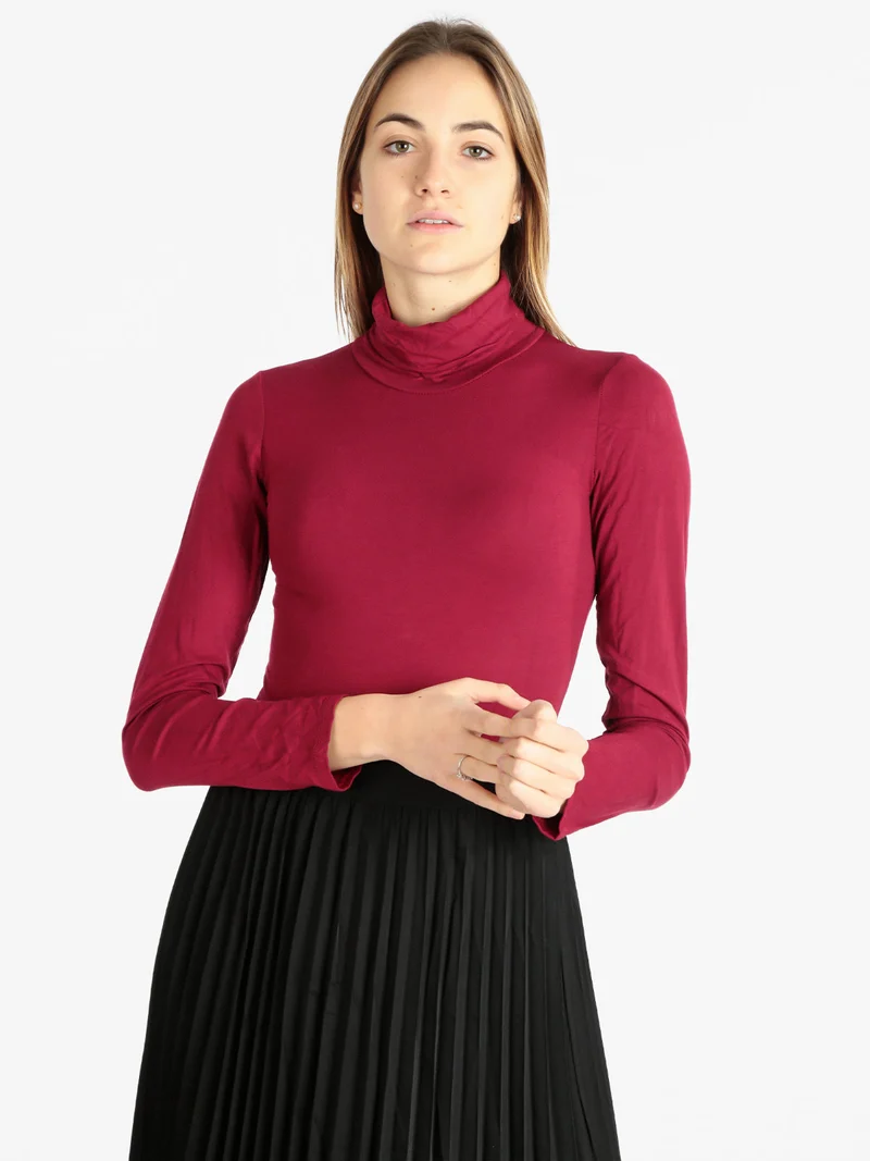 Body dolcevita manica lunga - rosso