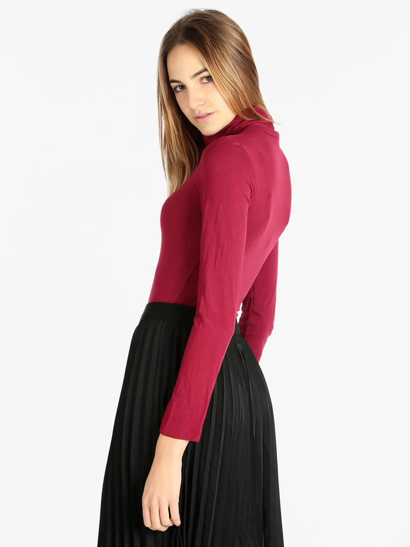 Body dolcevita manica lunga - rosso