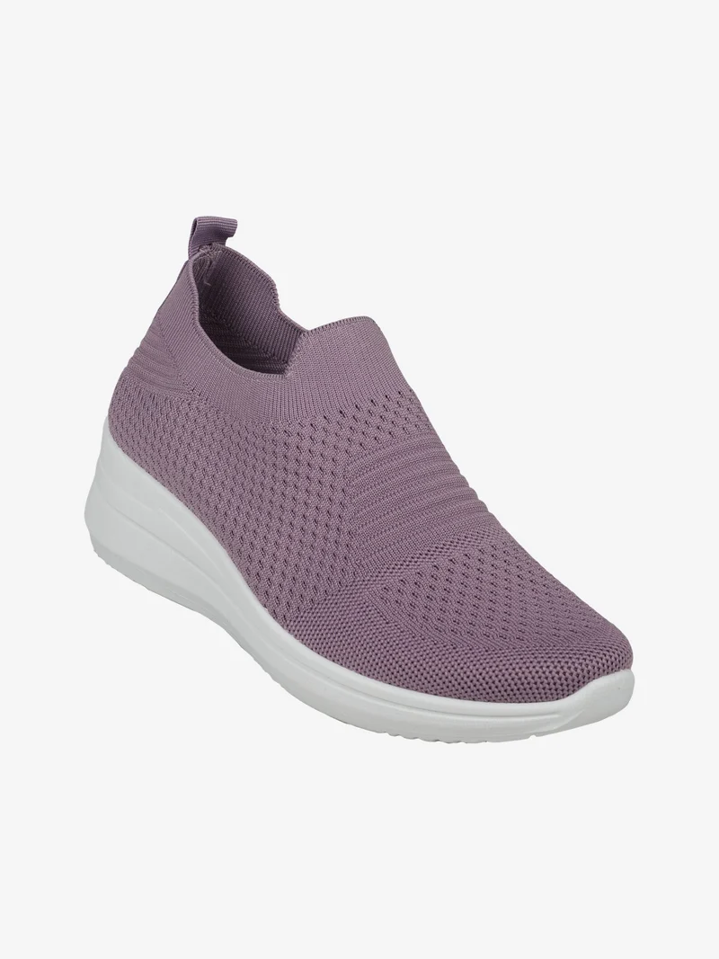 Sneakers donna slip on con zeppa - lilla