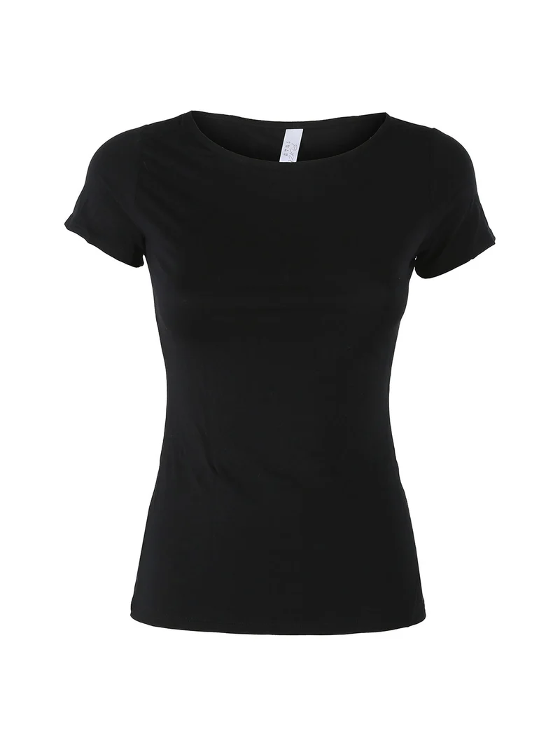 T-shirt intima da donna in bamboo - nero