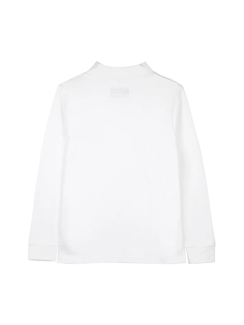 Maglia a lupetto da bambini in cotone - bianco