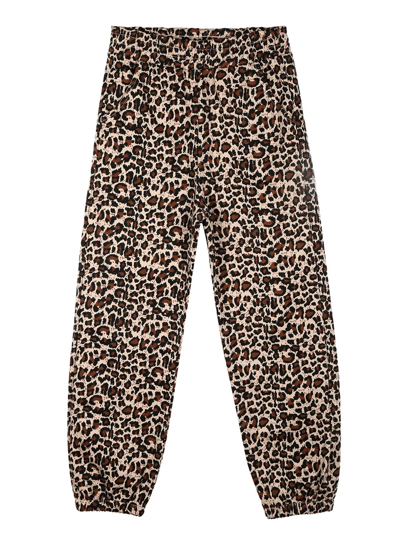 Completo 2 pezzi animalier da bambina - nero