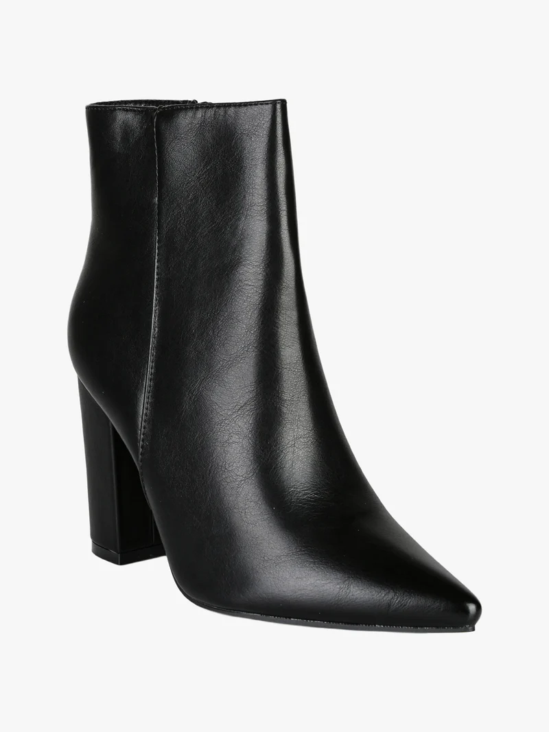 Stivaletti donna 2 in 1 con tacco - nero