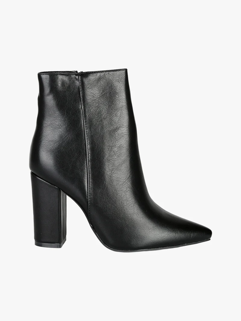 Stivaletti donna 2 in 1 con tacco - nero