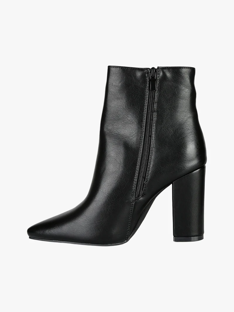 Stivaletti donna 2 in 1 con tacco - nero