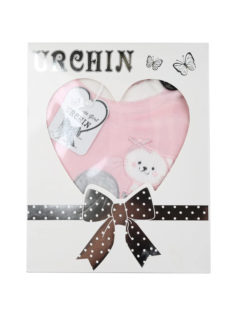 Completo lungo da neonata in ciniglia con accessori - lilla