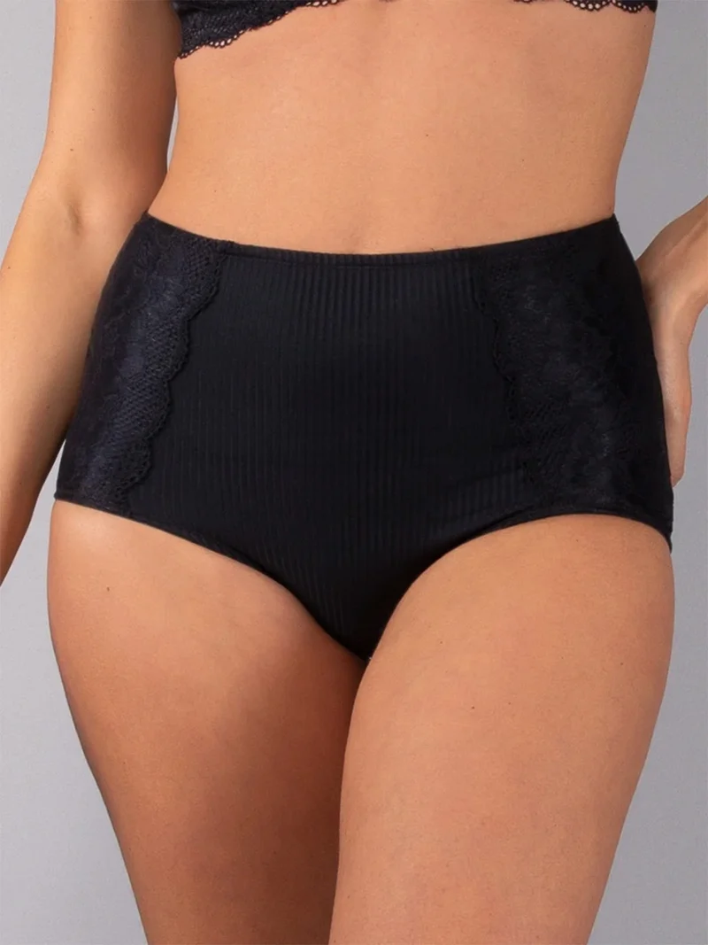 AR39 Guaina da donna con pizzo - nero