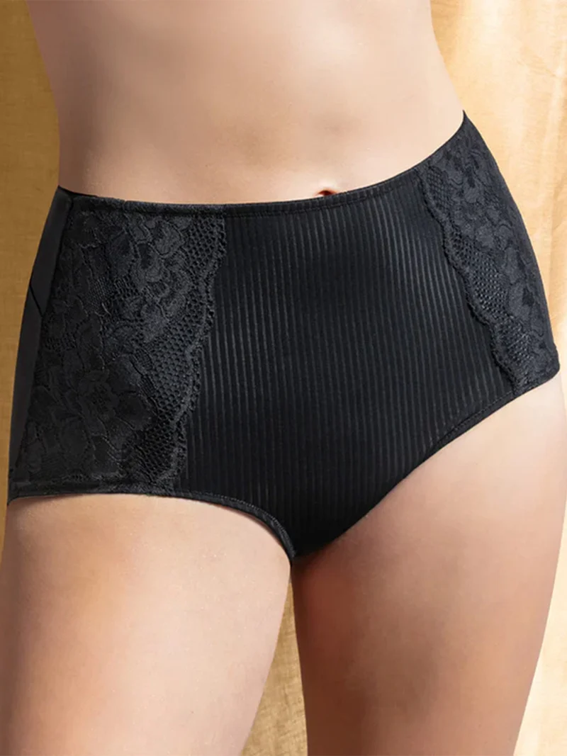 AR39 Guaina da donna con pizzo - nero