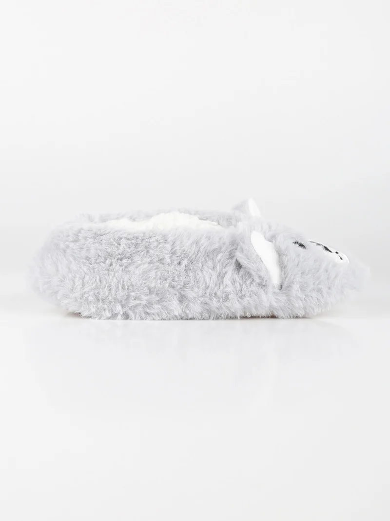Babbucce bambini con pelo - grigio chiaro