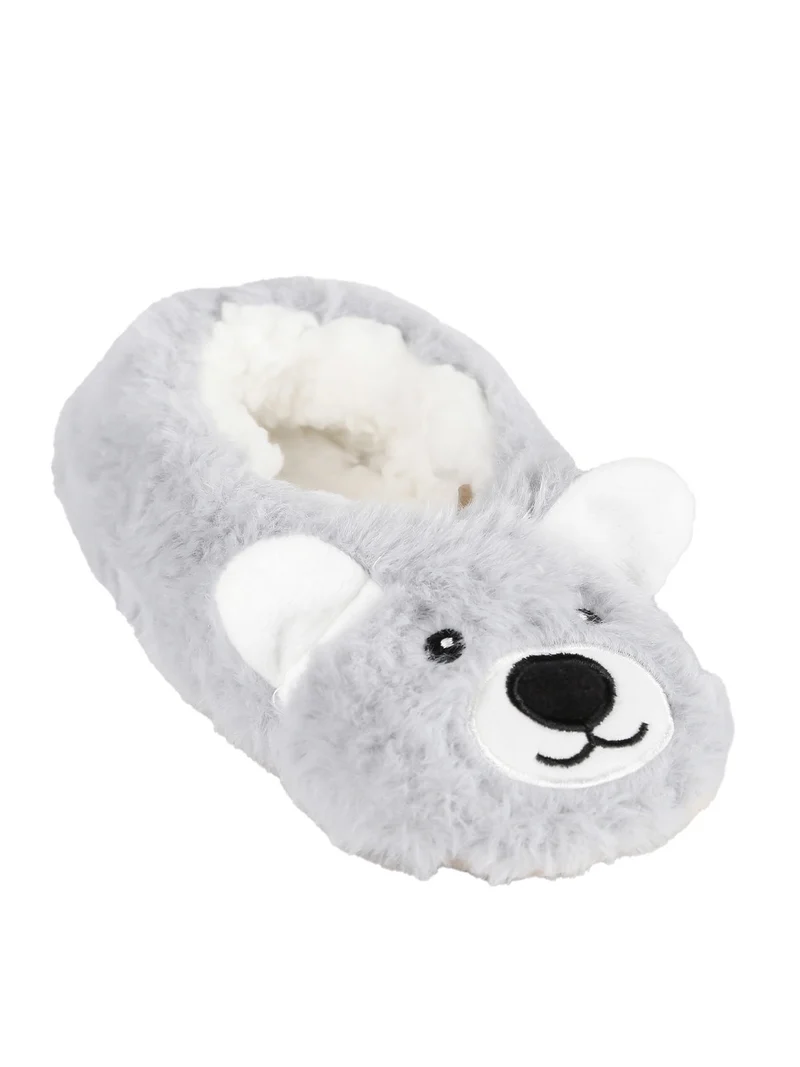 Babbucce bambini con pelo - grigio chiaro