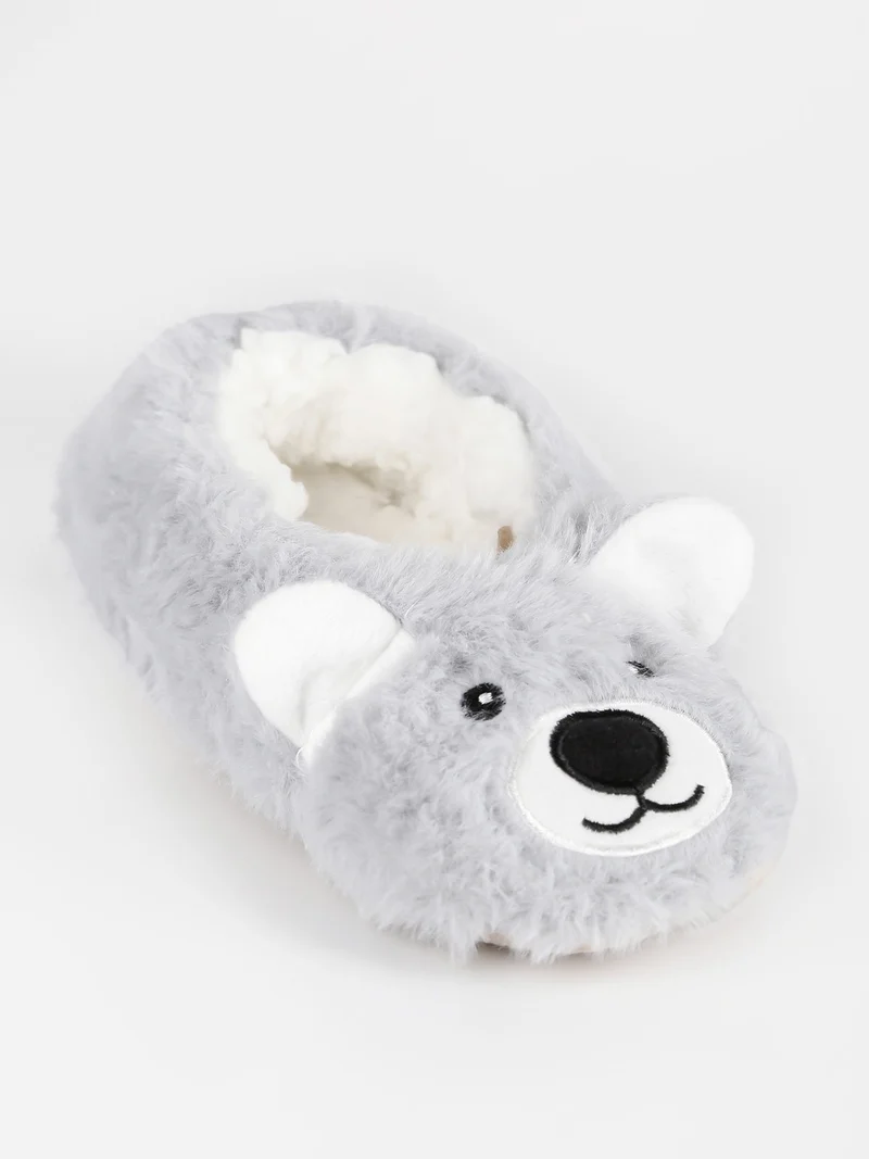 Babbucce bambini con pelo - grigio chiaro