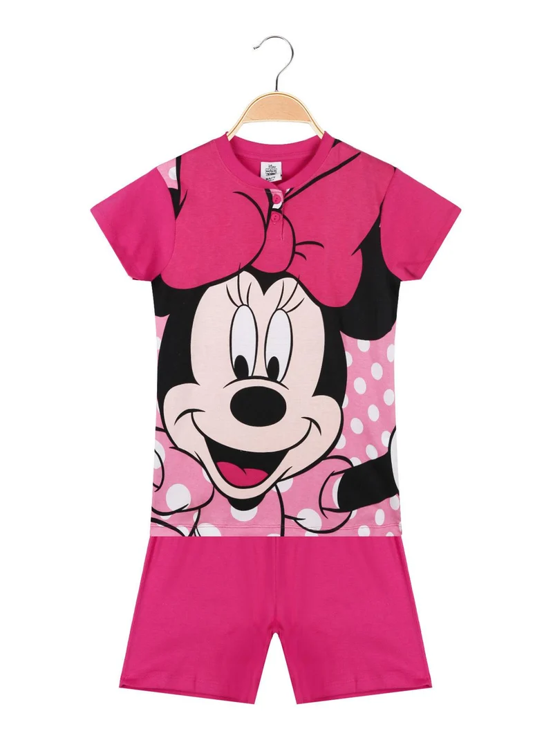 Pigiama corto Minnie da bambina - fucsia