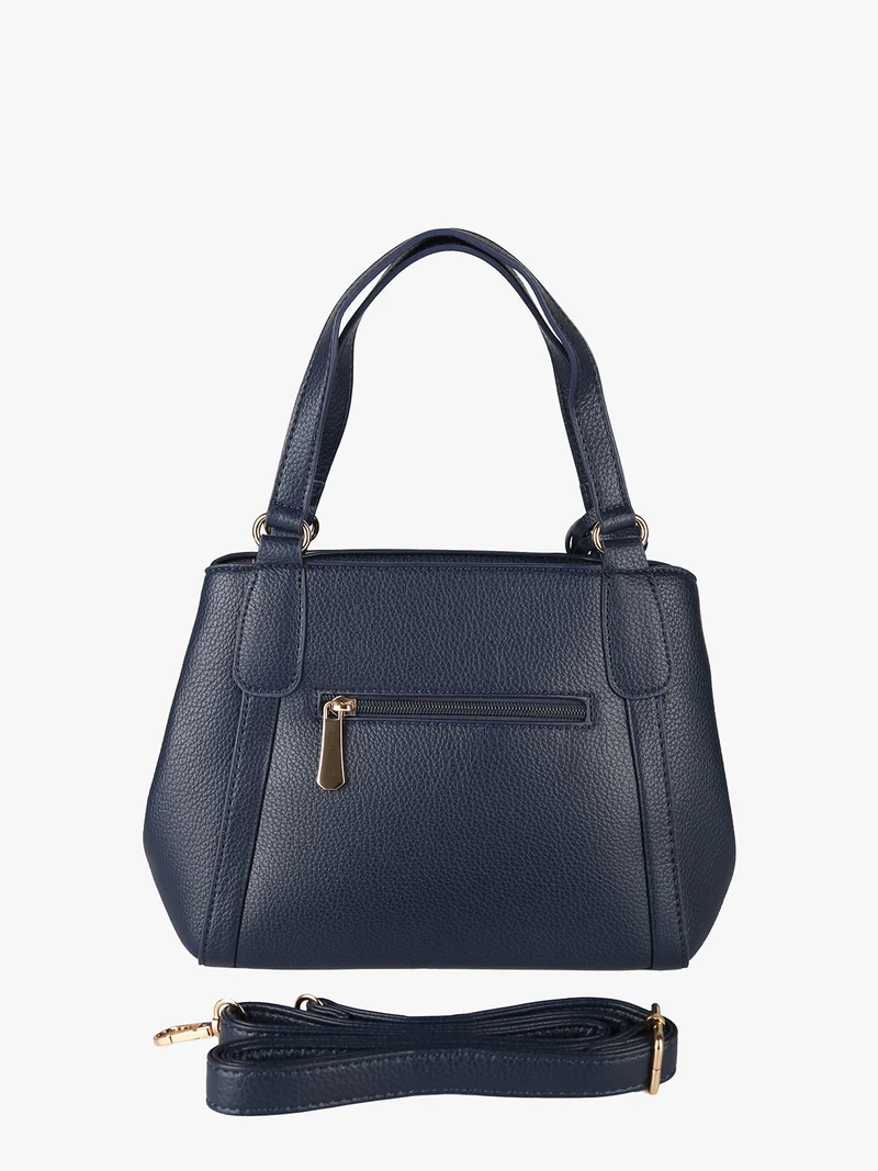 Borsa donna mini tote in ecopelle - blu scuro