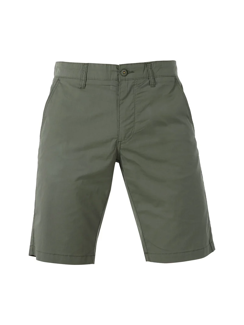 Bermuda da uomo in misto cotone - militare