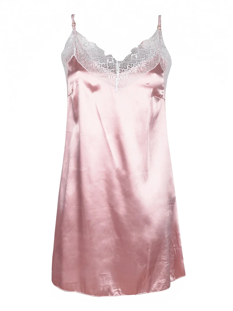 Sottoveste donna con pizzo - rosa