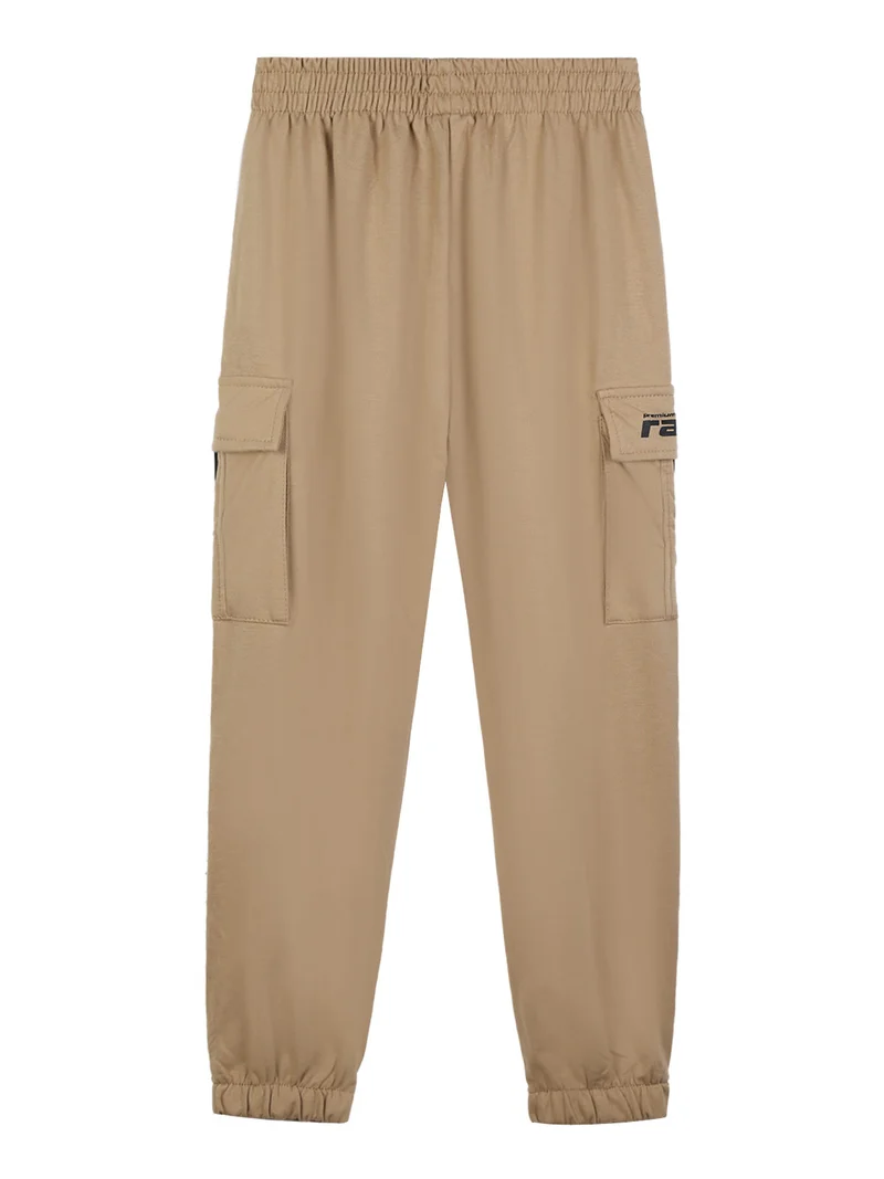 Pantaloni sportivi da bambino con tasconi e polsini - khaki