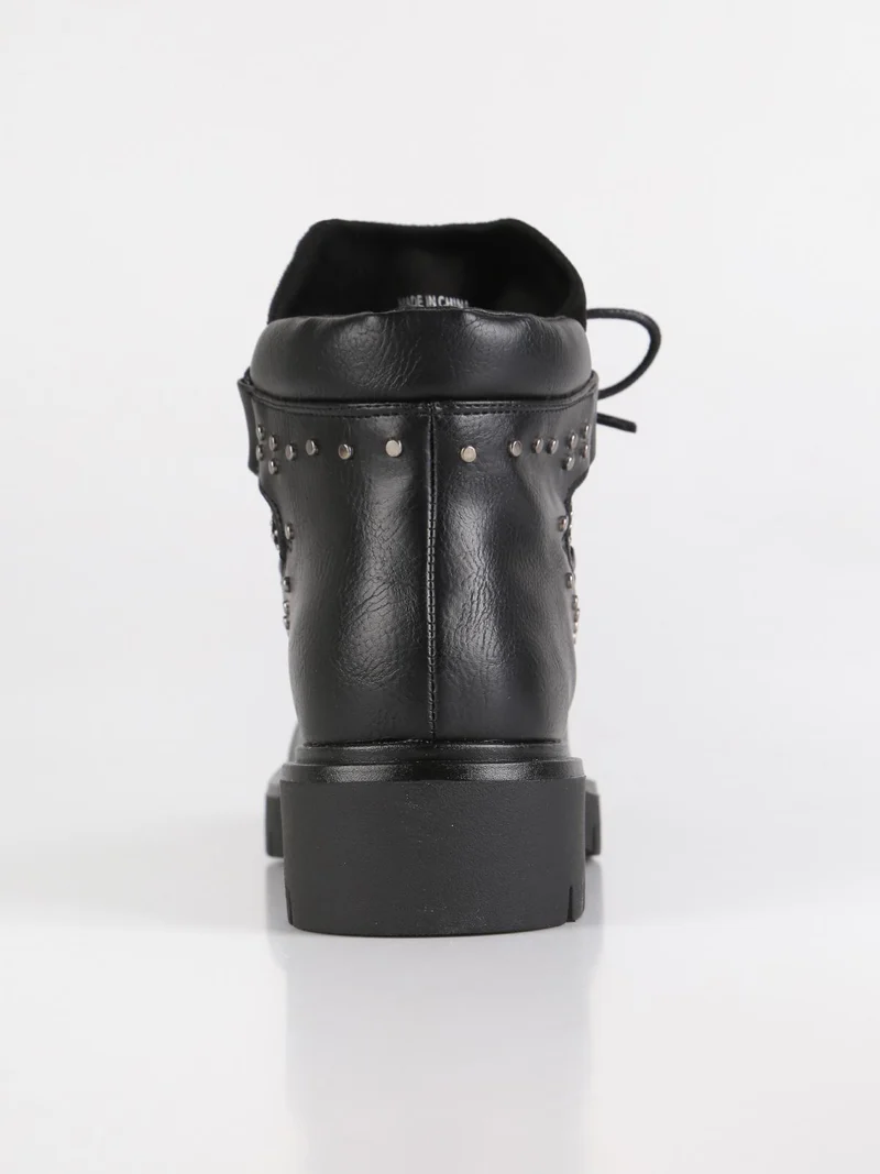 Stivaletti bassi con strass - nero