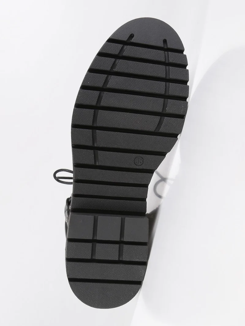 Stivaletti bassi con strass - nero