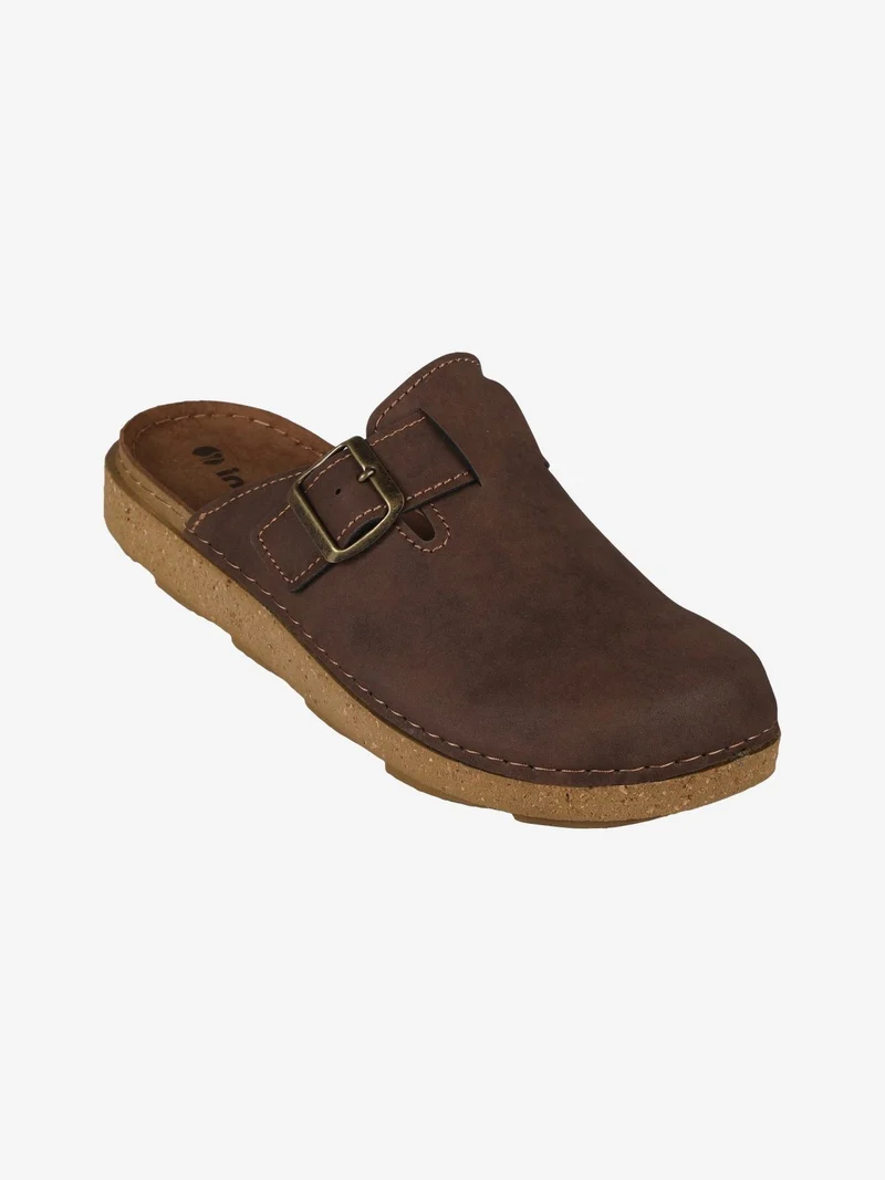 Sabot uomo con fibbia - moro