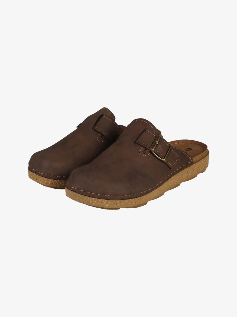 Sabot uomo con fibbia - moro
