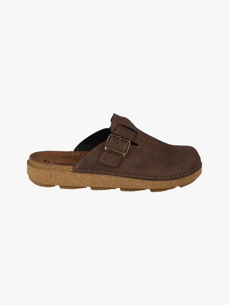 Sabot uomo con fibbia - moro
