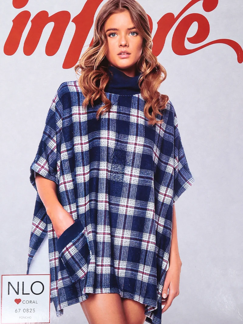 Poncho natalizio donna - rosso