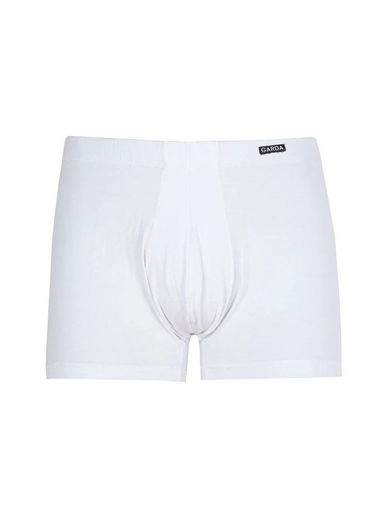 Boxer da uomo in cotone bielastico - bianco