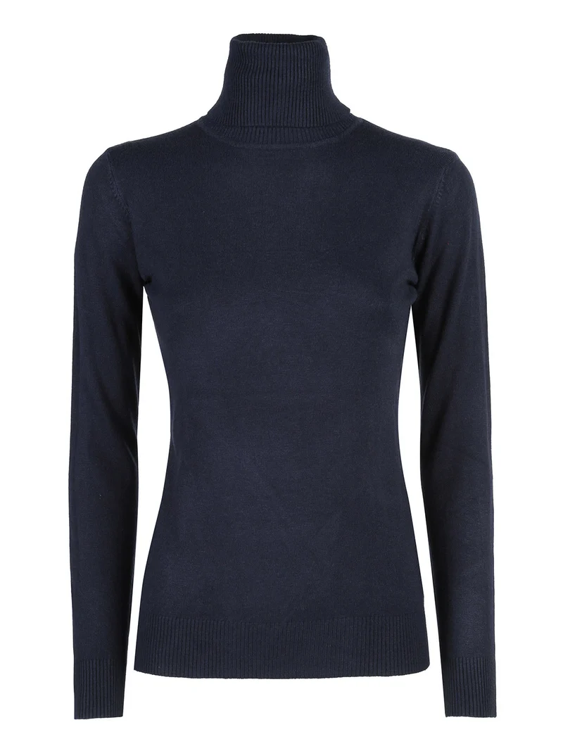 Maglia donna dolcevita - blu scuro