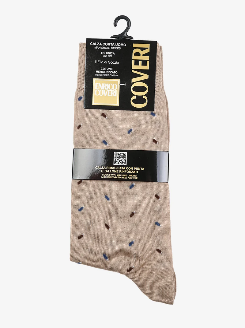 Calze corte da uomo in filo di scozia - beige