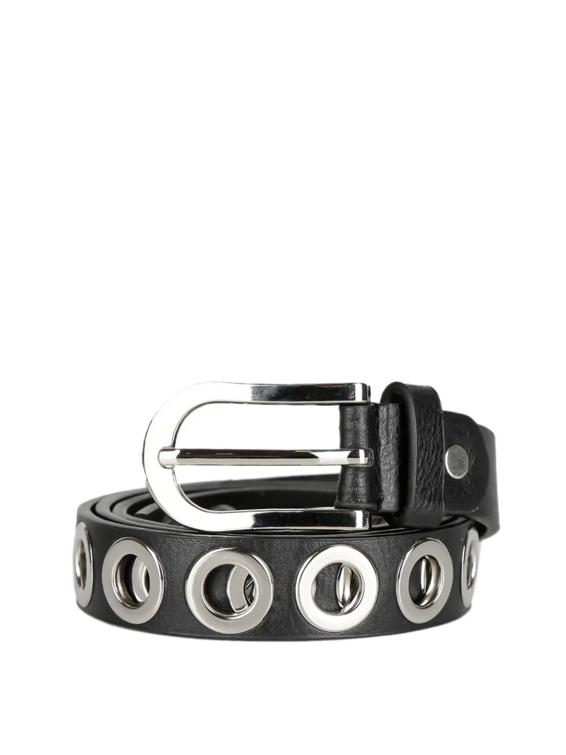 Cintura donna con occhielli - nero